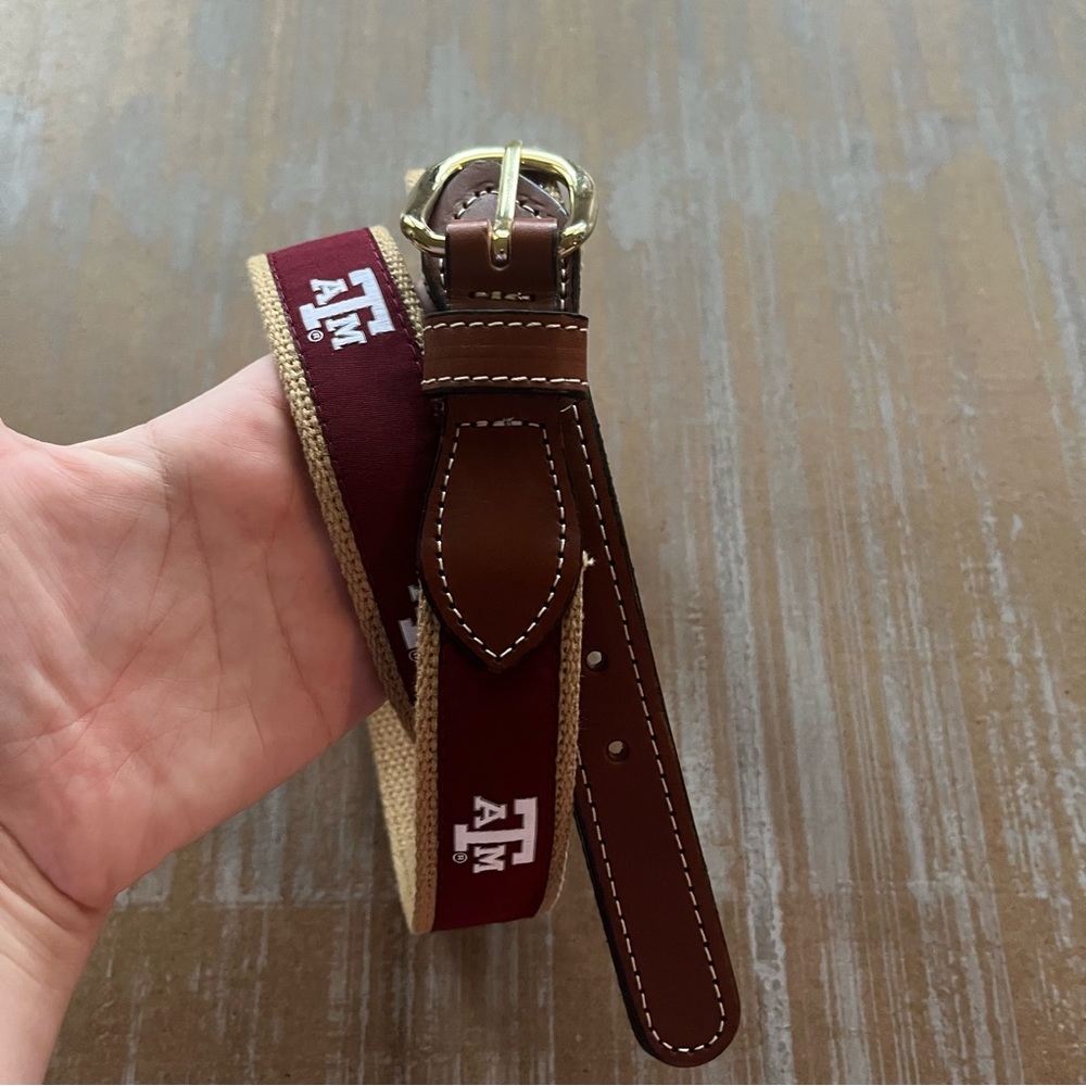 Texas A&M Fabric Logo Belt Mens 38 Collegiate College Football